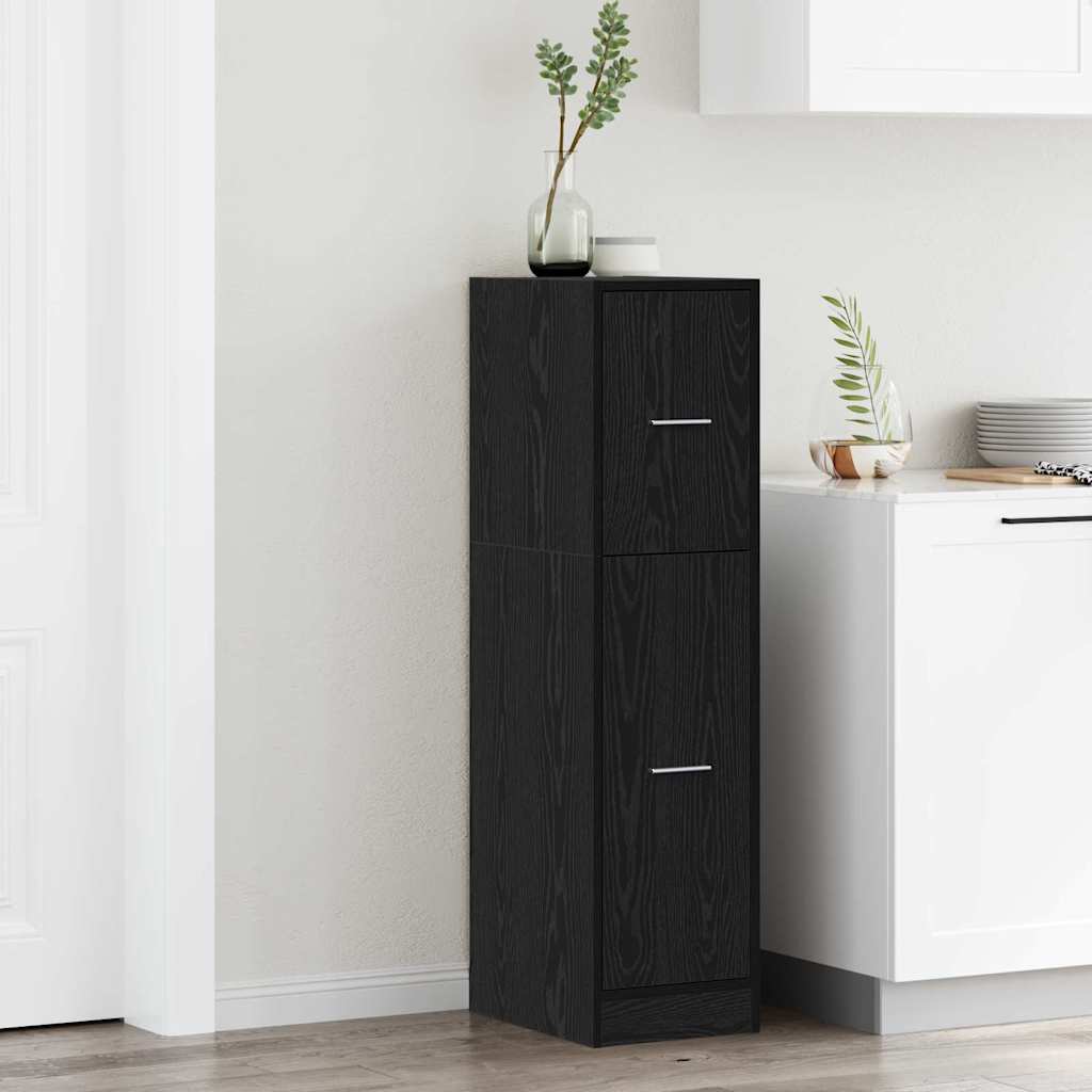 Apotekskap Svart Eik 30 X 41 X 118 Cm Konstruert Tre