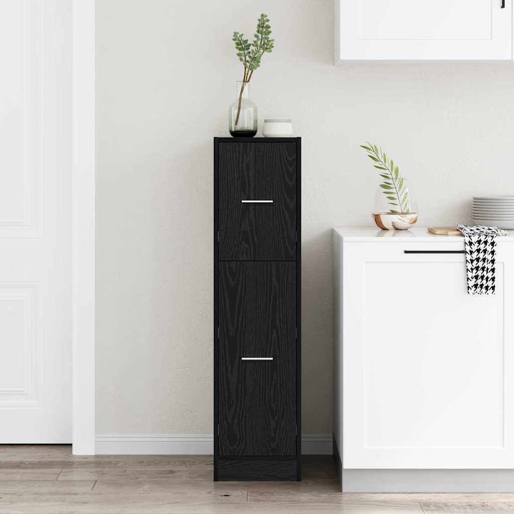 Apotekskap Svart Eik 30 X 41 X 118 Cm Konstruert Tre
