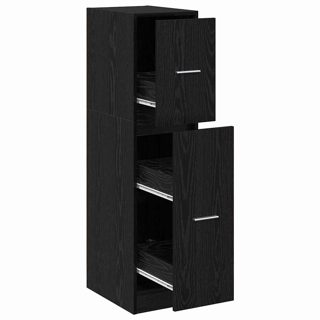 Apotekskap Svart Eik 30 X 41 X 118 Cm Konstruert Tre