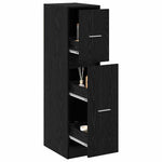 Apotekskap Svart Eik 30 X 41 X 118 Cm Konstruert Tre