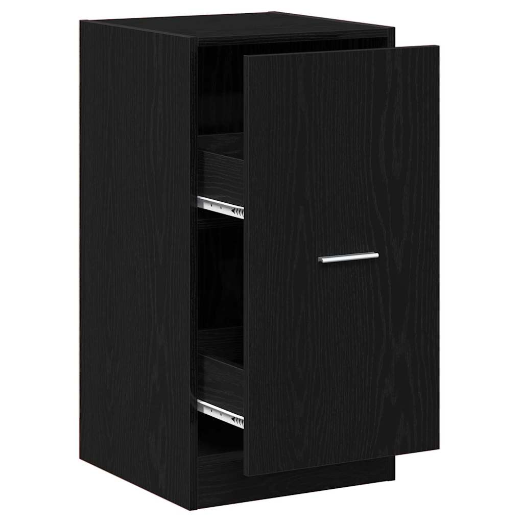 Apotekskap Svart Eik 40 X 41 X 77.5 Cm Konstruert Tre