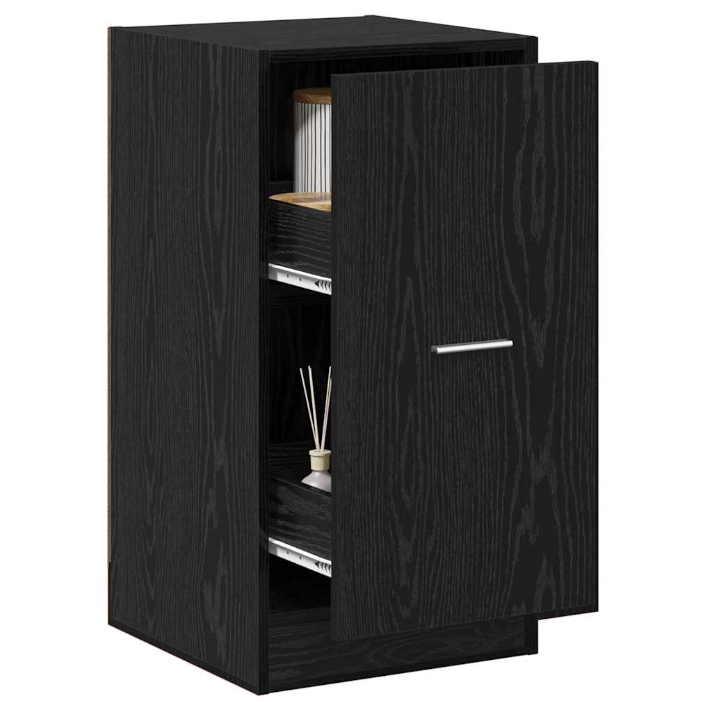 Apotekskap Svart Eik 40 X 41 X 77.5 Cm Konstruert Tre