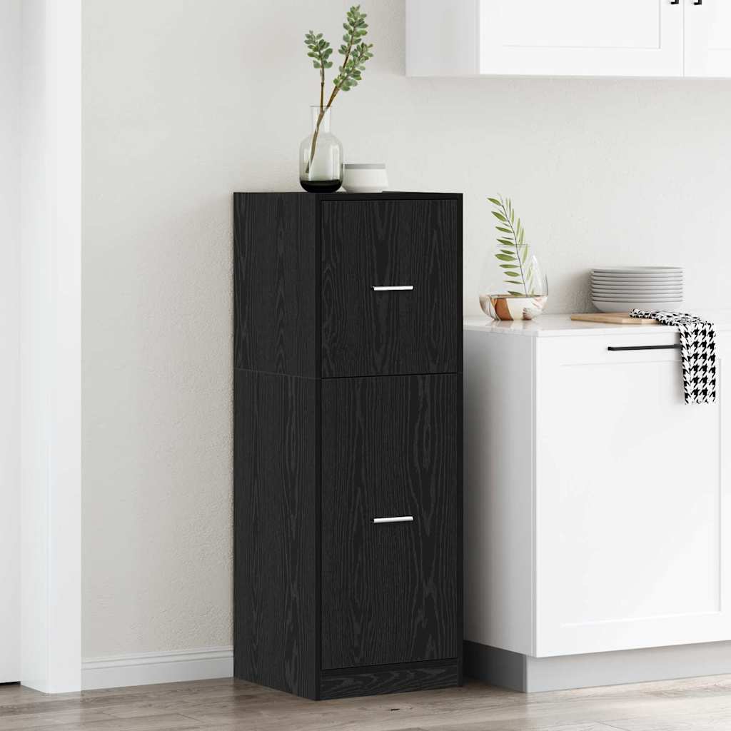 Apotekskap Svart Eik 40 X 41 X 118 Cm Konstruert Tre