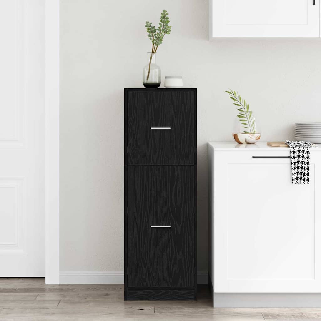 Apotekskap Svart Eik 40 X 41 X 118 Cm Konstruert Tre