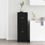 Apotekskap Svart Eik 40 X 41 X 118 Cm Konstruert Tre