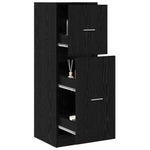 Apotekskap Svart Eik 40 X 41 X 118 Cm Konstruert Tre