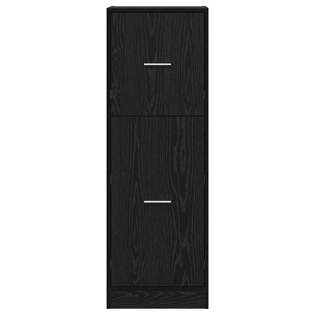 Apotekskap Svart Eik 40 X 41 X 118 Cm Konstruert Tre