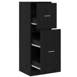 Apotekskap Svart Eik 40 X 41 X 118 Cm Konstruert Tre