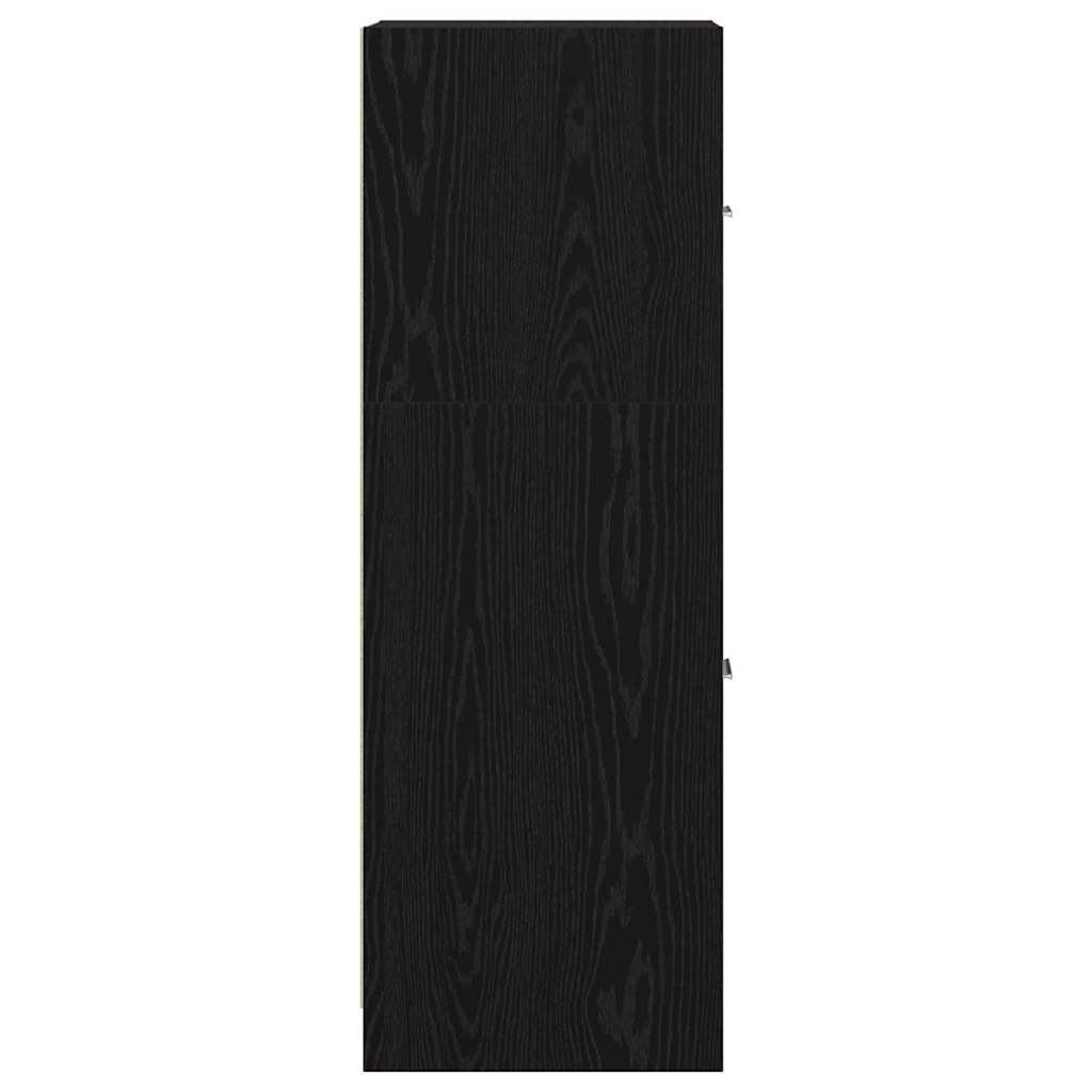 Apotekskap Svart Eik 40 X 41 X 118 Cm Konstruert Tre