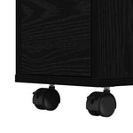 Baderomsinnredningssett Med Hjul Svart Eik 65 X 23 X 87 Cm
