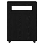 Baderomsinnredningssett Med Hjul Svart Eik 65 X 23 X 87 Cm