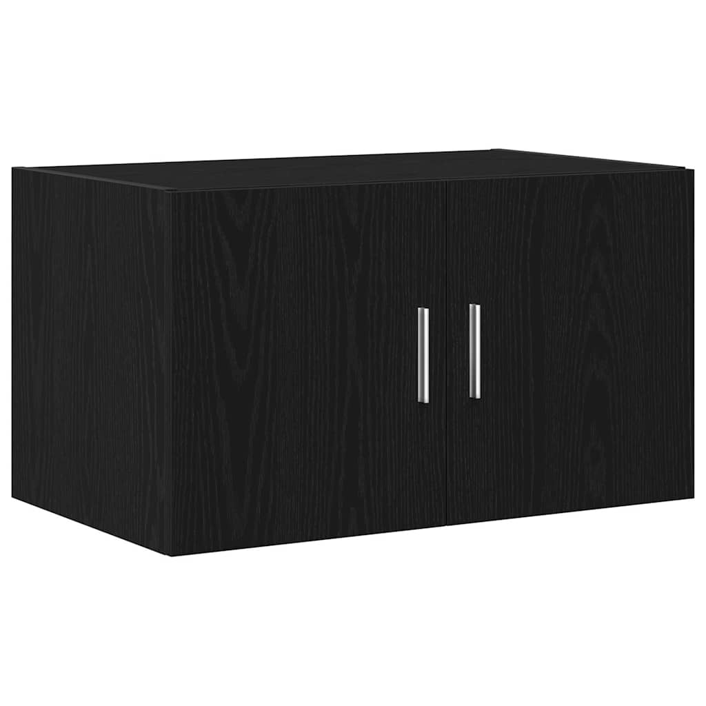 Veggskap Veggmontert Svart Eik 70 X 42.5 X 40 Cm Konstruert Tre