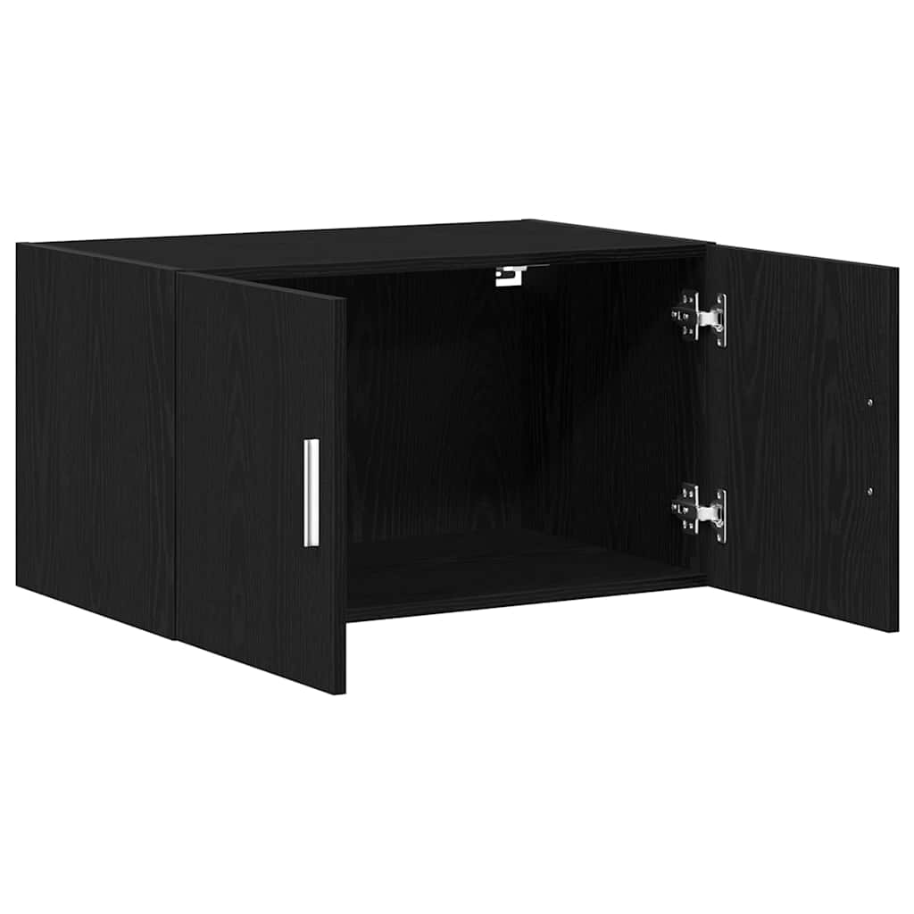 Veggskap Veggmontert Svart Eik 70 X 42.5 X 40 Cm Konstruert Tre
