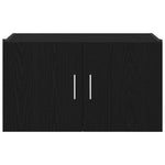 Veggskap Veggmontert Svart Eik 70 X 42.5 X 40 Cm Konstruert Tre