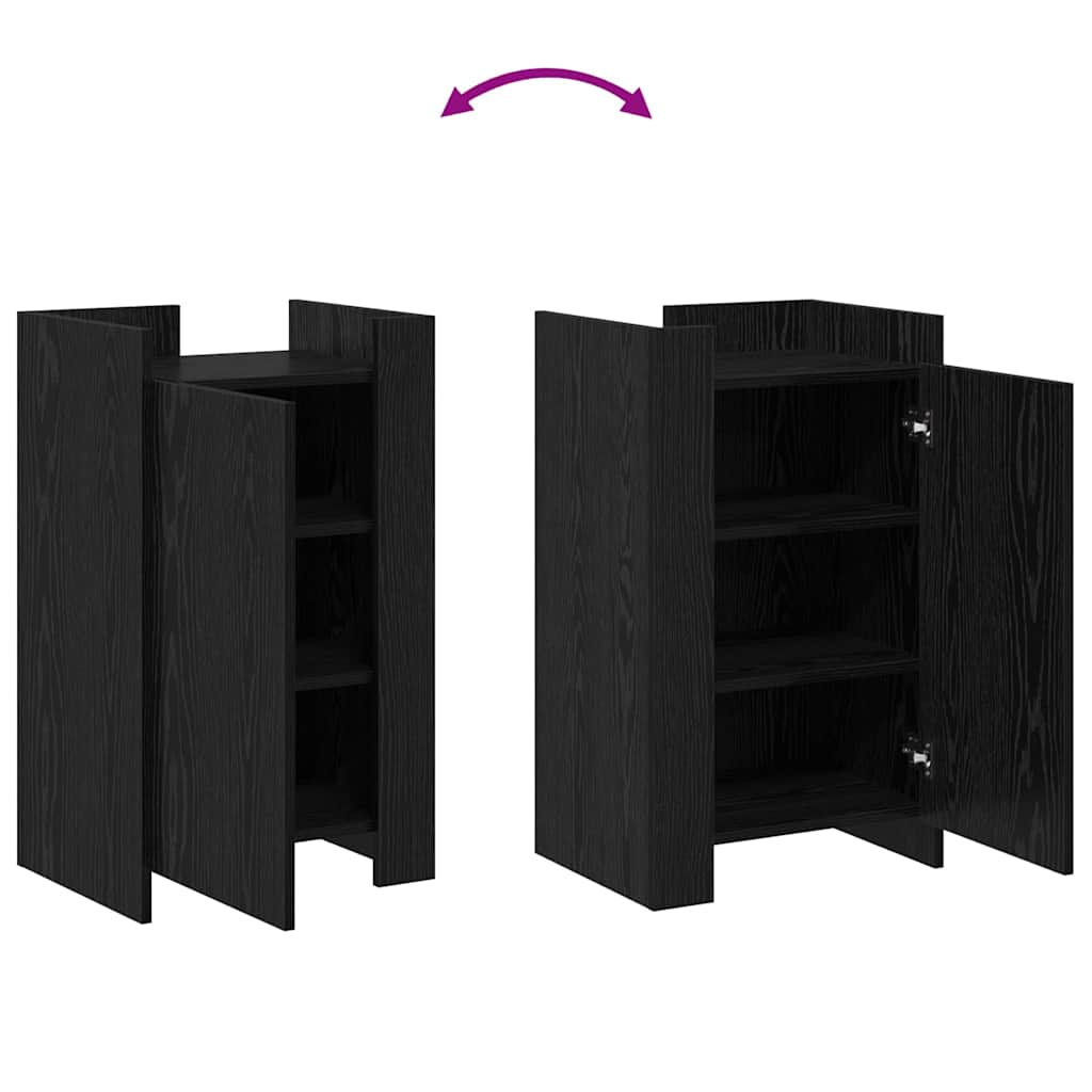 Serviesskap Svart Eik 45 X 35 X 75 Cm