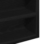 Visningsskap Svart Eik 100 X 8,5 X 75 Cm Konstruert Tre