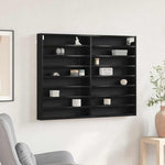 Visningsskap Svart Eik 100 X 8,5 X 75 Cm Konstruert Tre