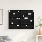 Visningsskap Svart Eik 100 X 8,5 X 75 Cm Konstruert Tre