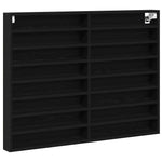 Visningsskap Svart Eik 100 X 8,5 X 75 Cm Konstruert Tre