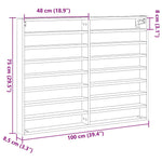Visningsskap Svart Eik 100 X 8,5 X 75 Cm Konstruert Tre