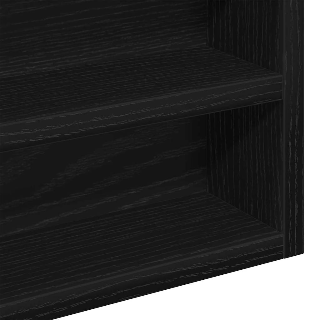 Visningsskap Svart Eik 60 X 8,5 X 58 Cm Konstruert Tre