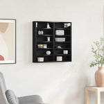 Visningsskap Svart Eik 60 X 8,5 X 58 Cm Konstruert Tre
