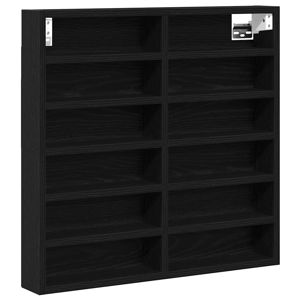 Visningsskap Svart Eik 60 X 8,5 X 58 Cm Konstruert Tre
