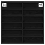 Visningsskap Svart Eik 60 X 8,5 X 58 Cm Konstruert Tre