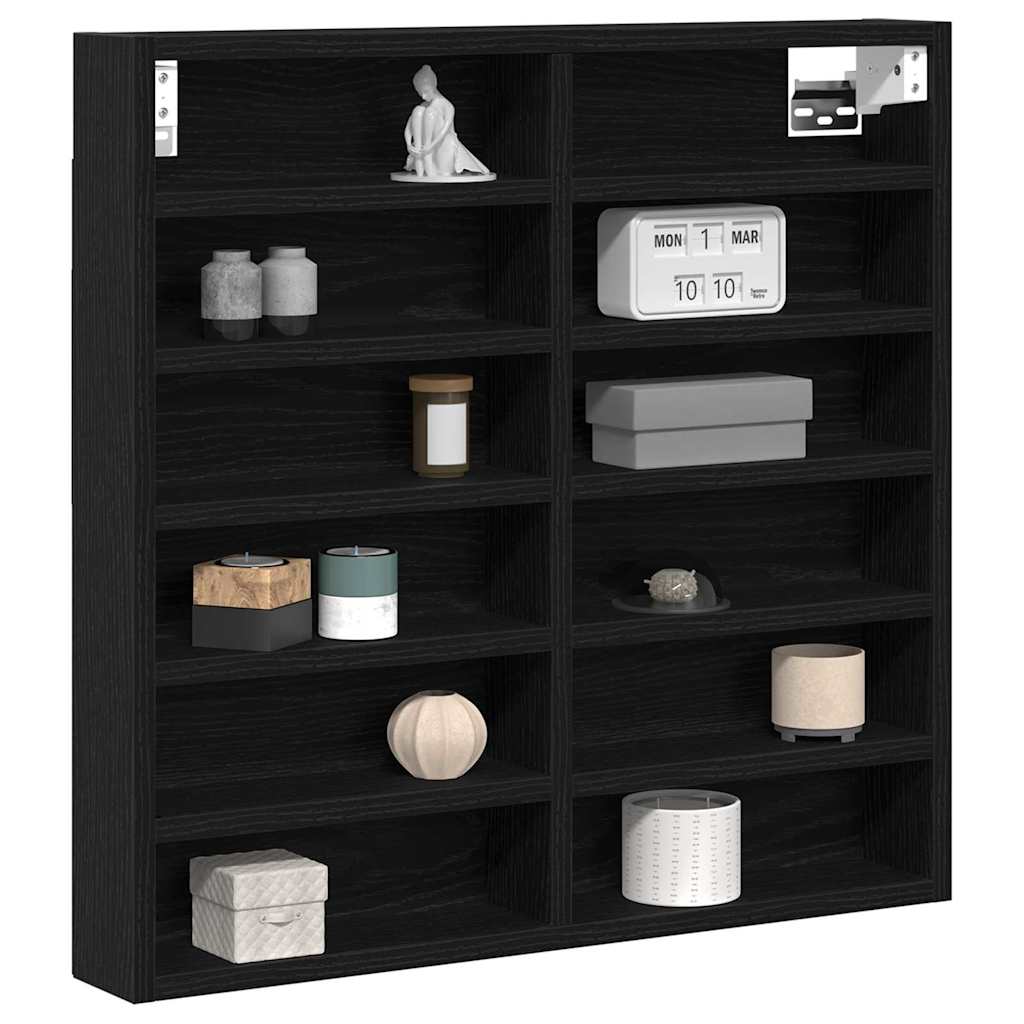 Visningsskap Svart Eik 60 X 8,5 X 58 Cm Konstruert Tre