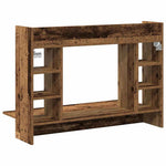 Veggmontert Skrivebord Med Hylle Gammelt Tre 105 X 48 X 75 Cm
