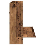 Veggmontert Skrivebord Med Hylle Gammelt Tre 105 X 48 X 75 Cm