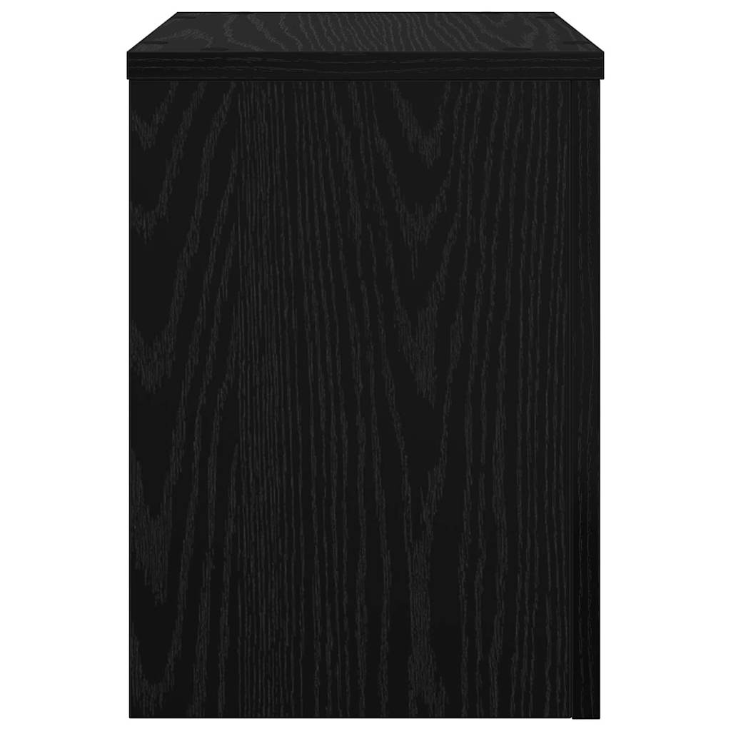 Planteholder 2 Pcs Svart Eik 25 X 25 X 35 Cm Konstruert Tre