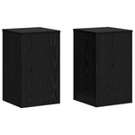 Planteholder 2 Pcs Svart Eik 30 X 30 X 50 Cm Konstruert Tre