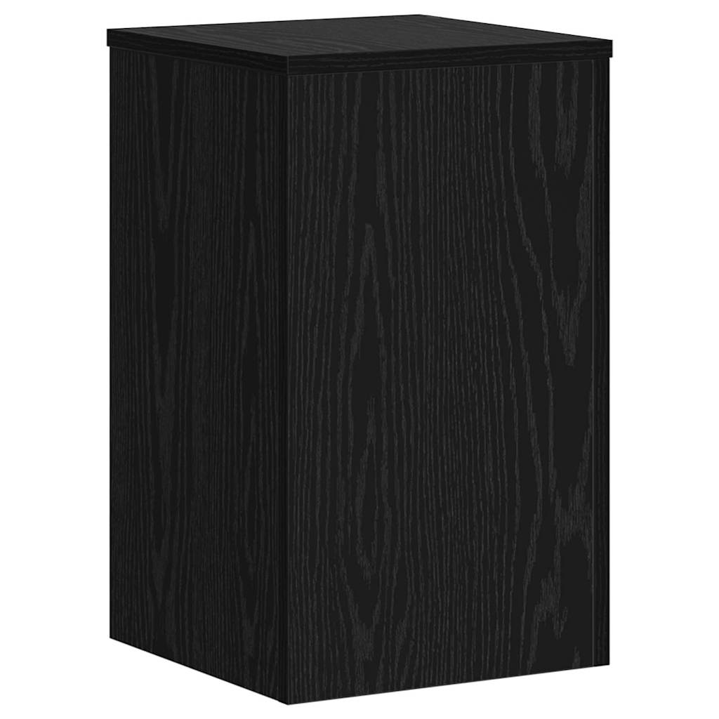 Planteholder 2 Pcs Svart Eik 30 X 30 X 50 Cm Konstruert Tre