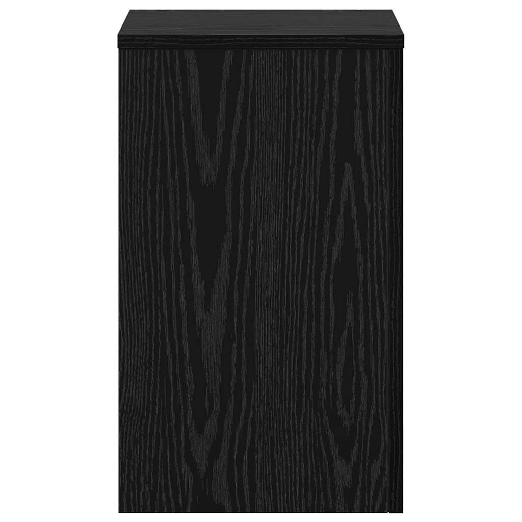 Planteholder 2 Pcs Svart Eik 30 X 30 X 50 Cm Konstruert Tre