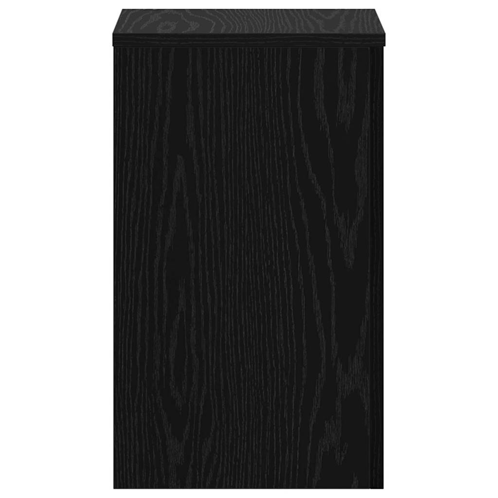 Planteholder 2 Pcs Svart Eik 30 X 30 X 50 Cm Konstruert Tre