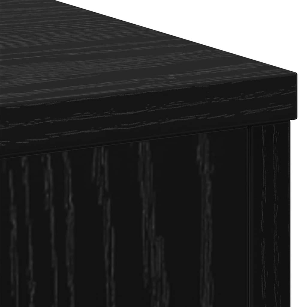 Planteholder 2 Pcs Svart Eik 30 X 30 X 70 Cm Konstruert Tre