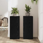 Planteholder 2 Pcs Svart Eik 30 X 30 X 70 Cm Konstruert Tre