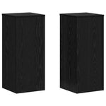 Planteholder 2 Pcs Svart Eik 30 X 30 X 70 Cm Konstruert Tre