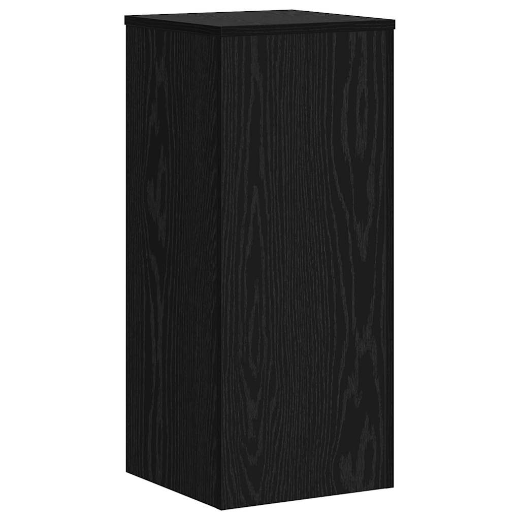 Planteholder 2 Pcs Svart Eik 30 X 30 X 70 Cm Konstruert Tre