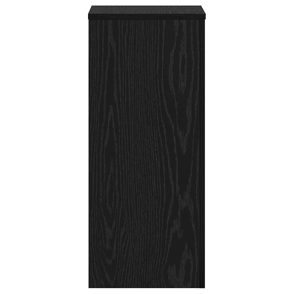 Planteholder 2 Pcs Svart Eik 30 X 30 X 70 Cm Konstruert Tre