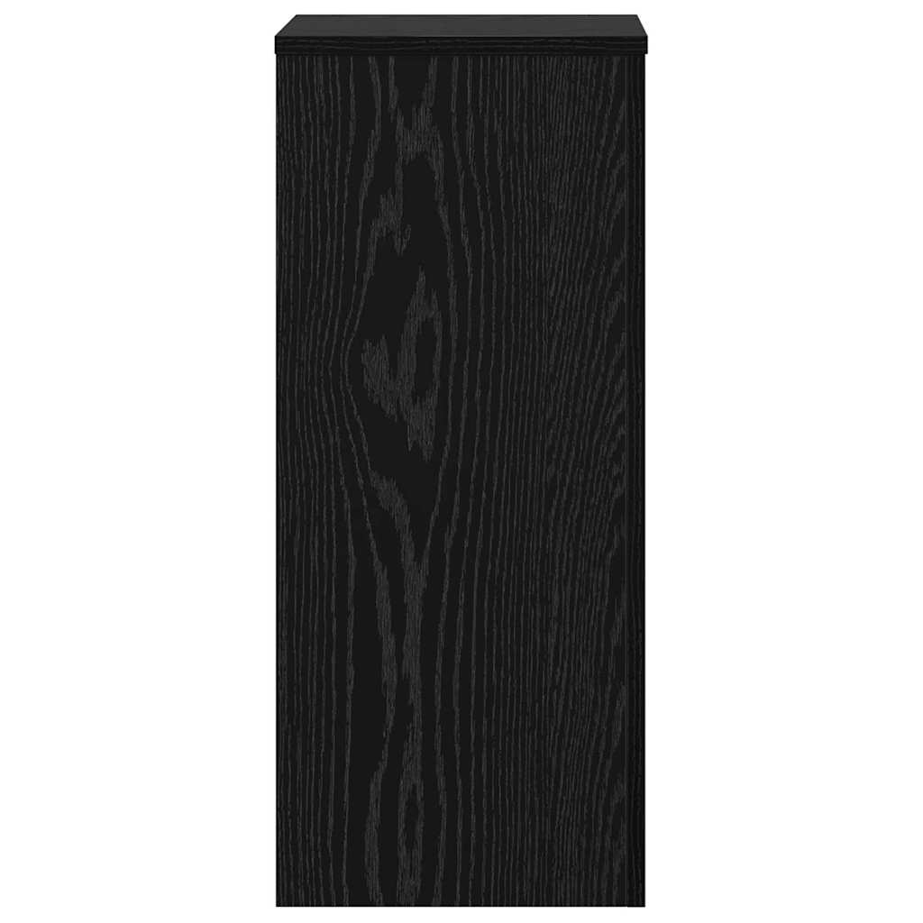 Planteholder 2 Pcs Svart Eik 30 X 30 X 70 Cm Konstruert Tre