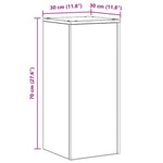 Planteholder 2 Pcs Svart Eik 30 X 30 X 70 Cm Konstruert Tre