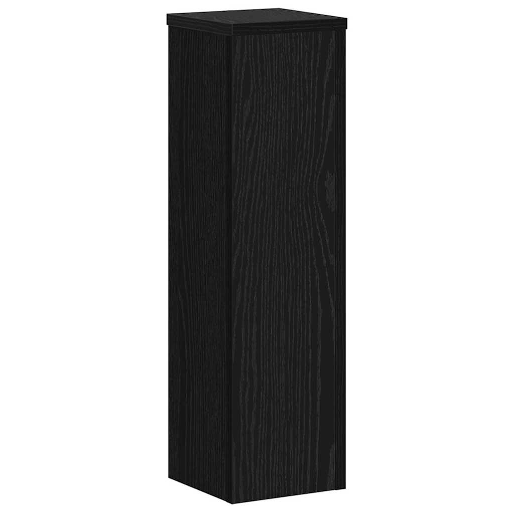Planteholder 2 Pcs Svart Eik 17 X 17 X 60 Cm Konstruert Tre