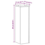 Planteholder 2 Pcs Svart Eik 17 X 17 X 60 Cm Konstruert Tre