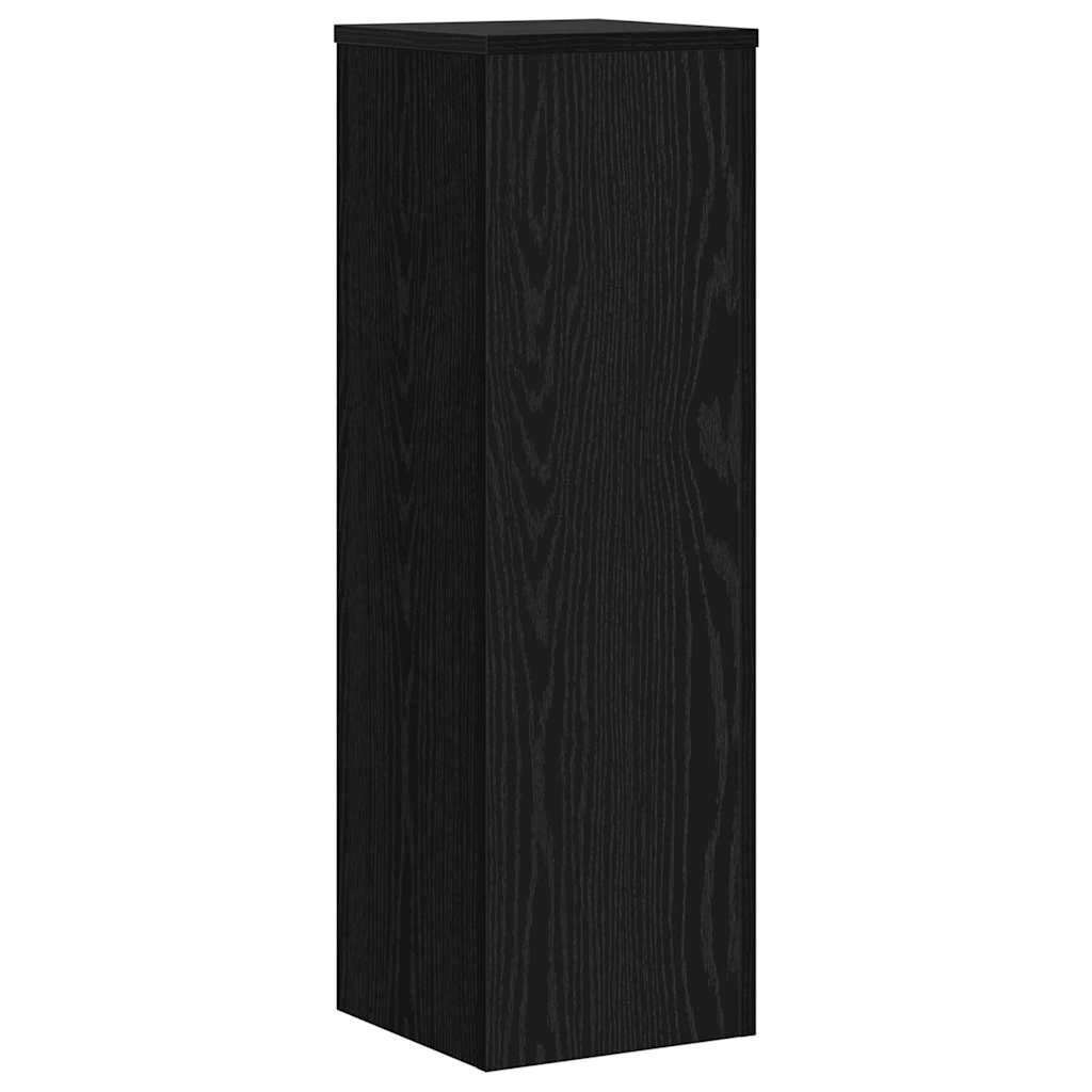 Planteholder 2 Pcs Svart Eik 25 X 25 X 80 Cm Konstruert Tre