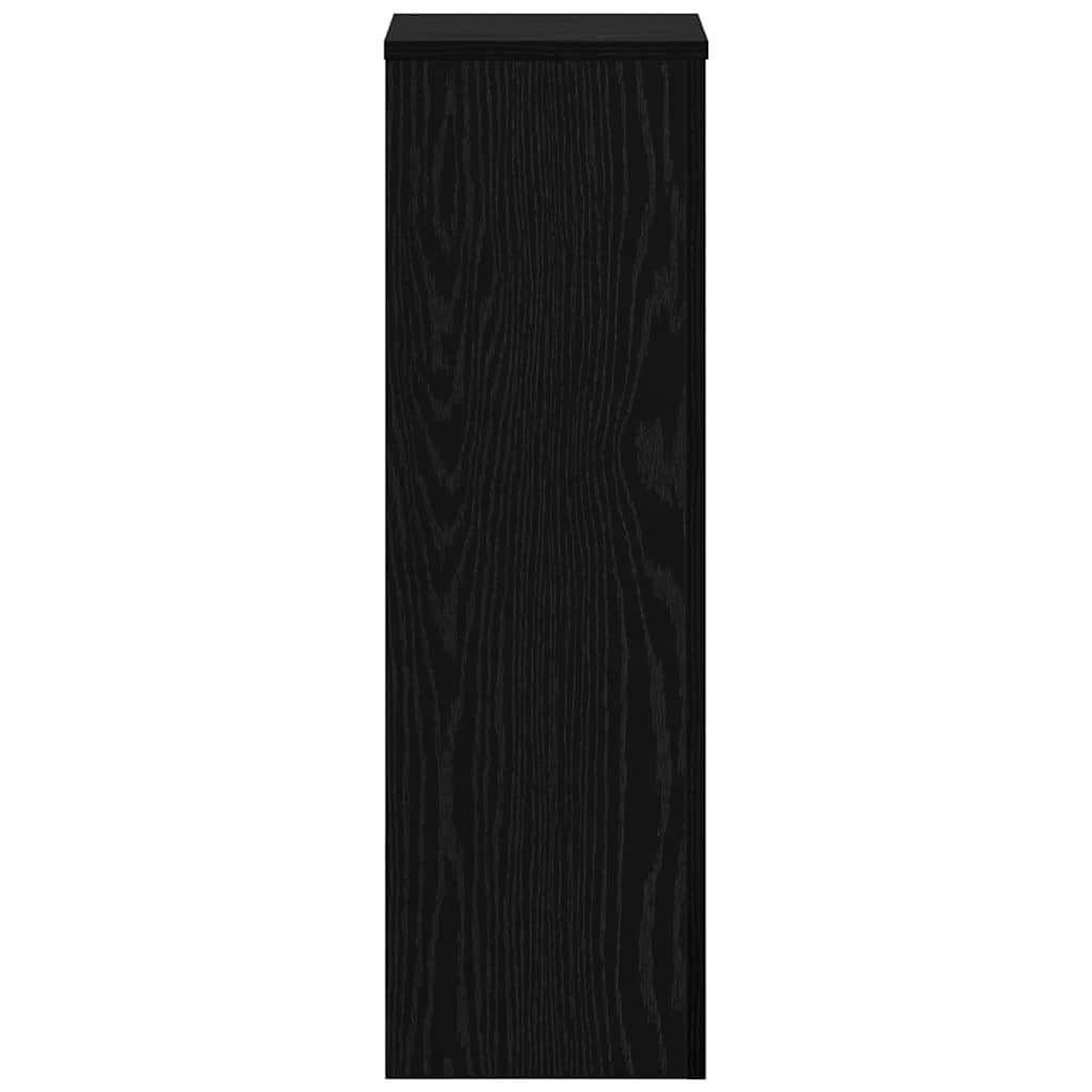 Planteholder 2 Pcs Svart Eik 25 X 25 X 80 Cm Konstruert Tre