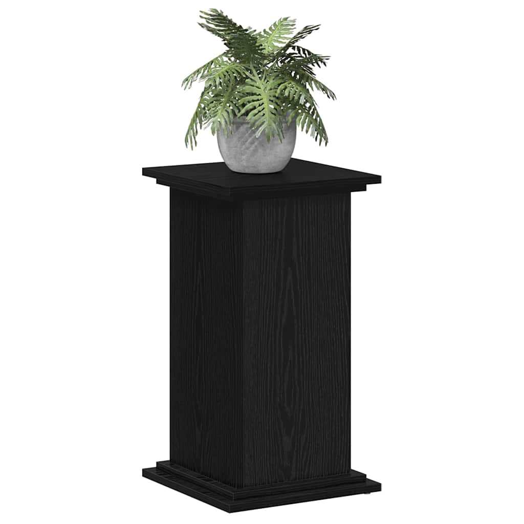 Planteholder Svart Eik 33 X 33 X 60 Cm Konstruert Tre