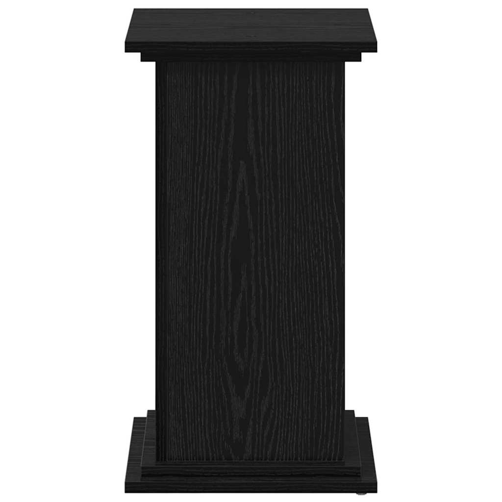 Planteholder Svart Eik 33 X 33 X 60 Cm Konstruert Tre
