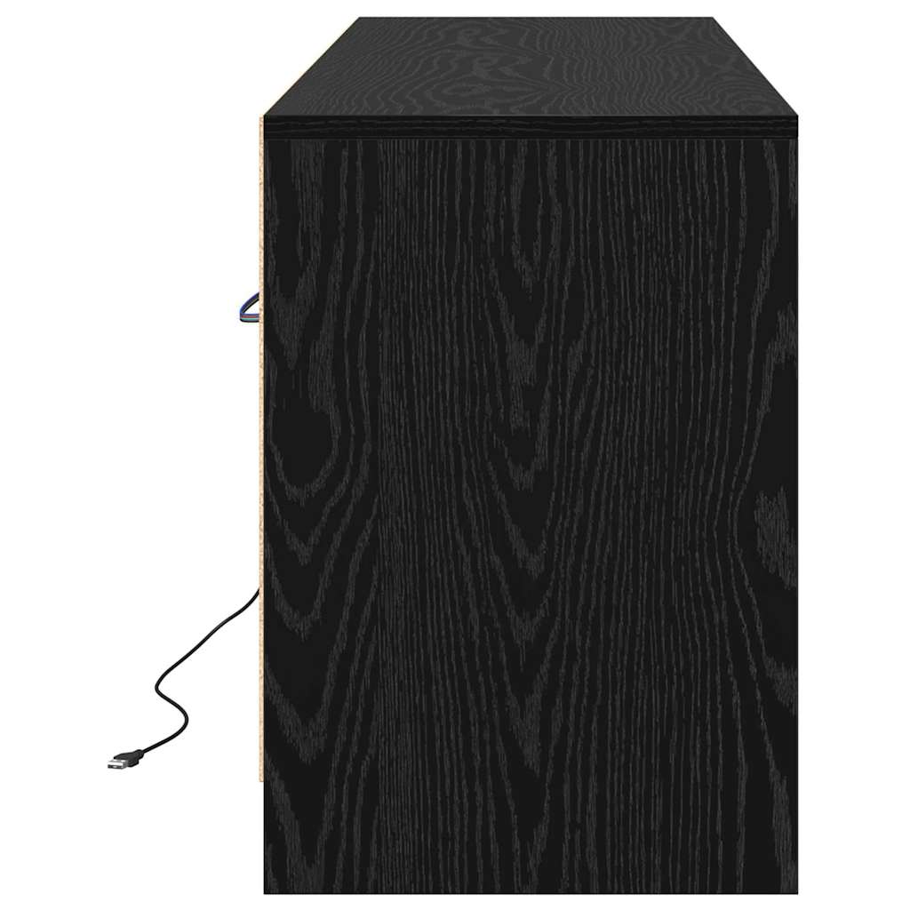 Tv Enheter Svart 139,5 X 34 X 50 Cm Konstruert Tre